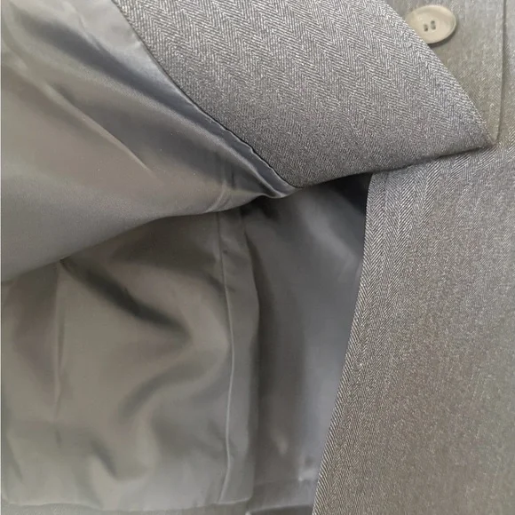 Le Suit Navy Blue Herringbone Two-piece Suit blazer and trousers New with tags - Picture 7 of 14